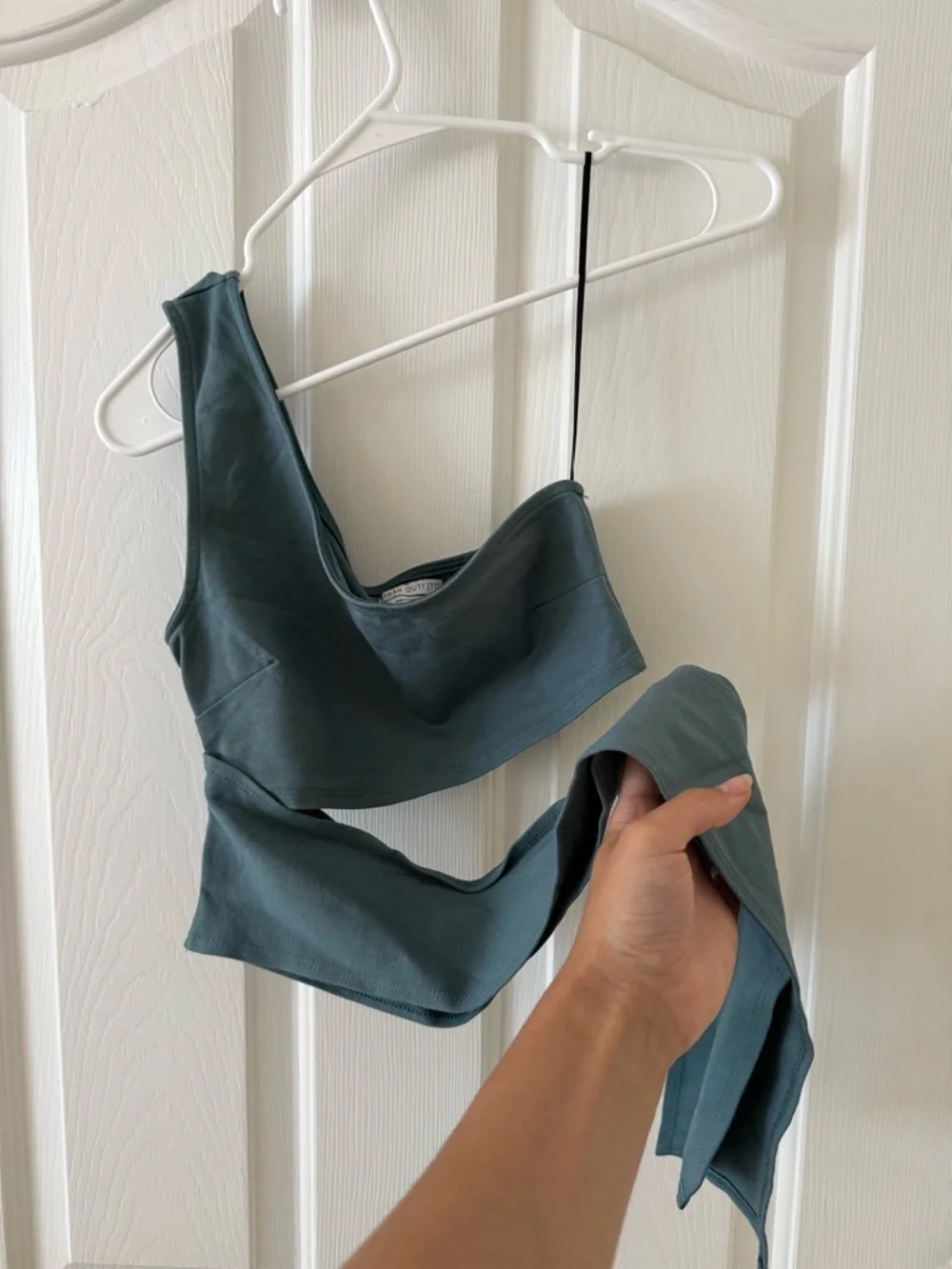 Urban Outfitters Teal Green Cropped Tank Top